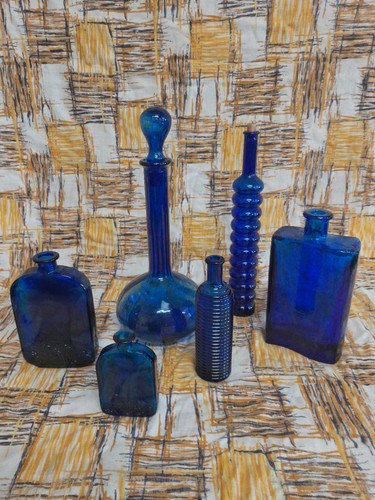 Vintage cobolt blue glass - vintage,