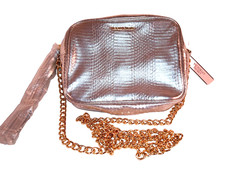 Victoria's Secret Crossbody Bag Womens One Size Silver Metallic Chain Purse