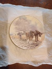 Plaque Working Horses Ploughing No 1