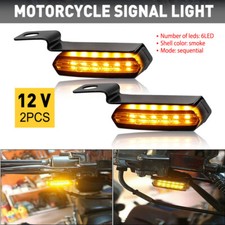 2x Motorcycle Amber 6 LED Turn