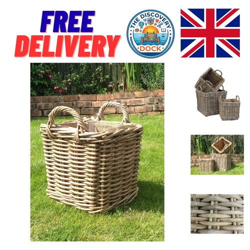Versatile wood log basket with - wood,