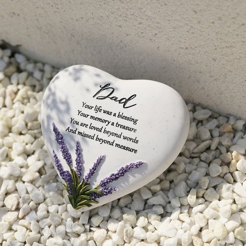 Dad graveside lavender - lavender, heart
