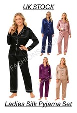 Womens Silk Pyjamas Ladies PJs