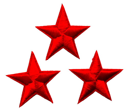 Red star patch - x,