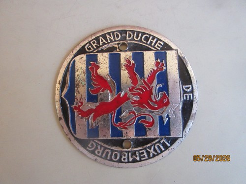 Vintage enamel car - vintage, badge