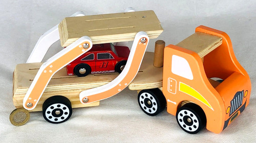 Toy car transporter - car, wood