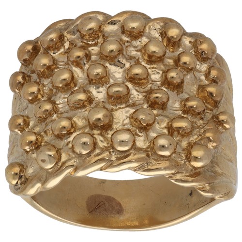 9ct gold ring 47g - 21.47g, keeper