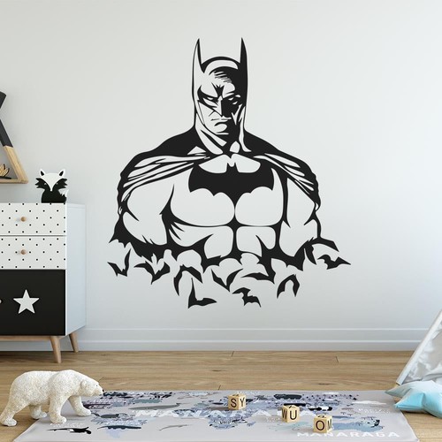 Batman with bats wall sticker - batman,