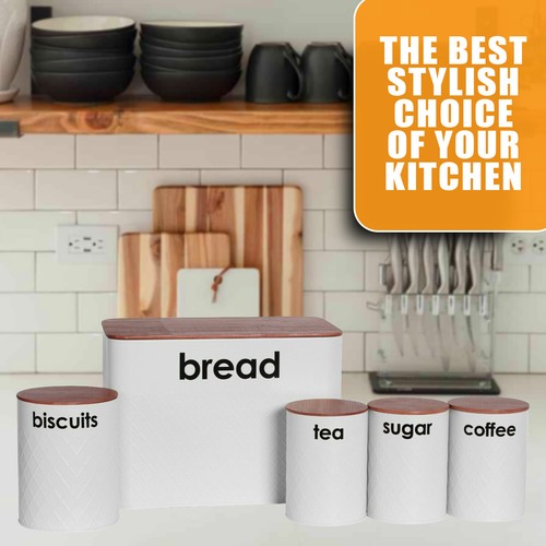 5pcs kitchen storage tins - 5pcs,