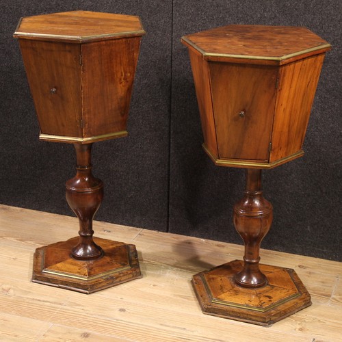 Pair italian side tables in - of,
