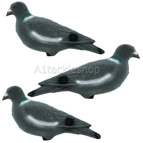 Three full body flocked pigeon - three,
