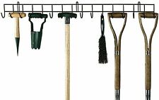 Garden Tool Rack Holder Garage Shed Wall Mounted Storage Organiser 16 Hooks