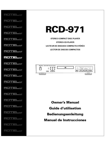 Rotel rcd 971 player - rotel, rcd-971