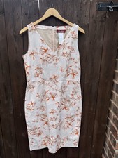 Max Mara Studio Light Pink Floral Knee Length Dress Wedding Races - UK 12 (CN)