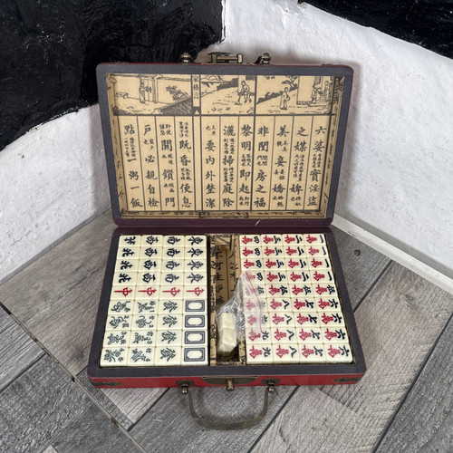 Vintage mahjong mah jong set - mahjong, mah-jong