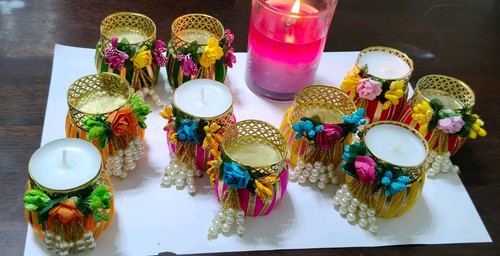 Handmade decorated tealight - handmade,