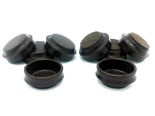 Castor cups 50mm - cups, brown