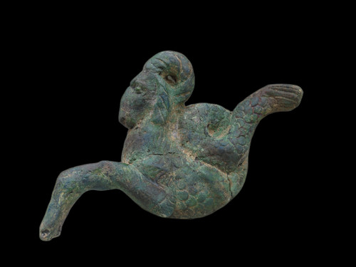 Ancient greek bronze satyr - ancient,