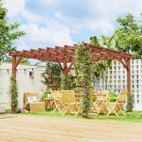 3 wooden pergola - x,