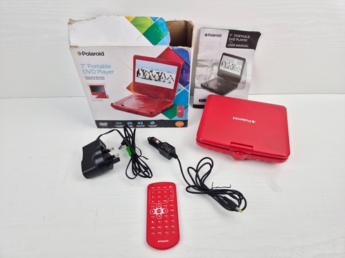 Polaroid red portable dvd - 7",