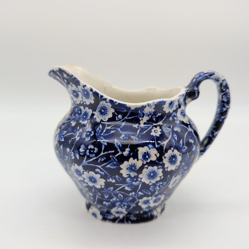Burleigh blue calico milk jug - burleigh,