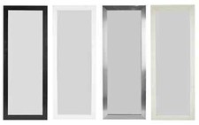 Tall Full Length Mirror Wall Hang Mounted Wood Frame Home Decor 97cm x 37cm