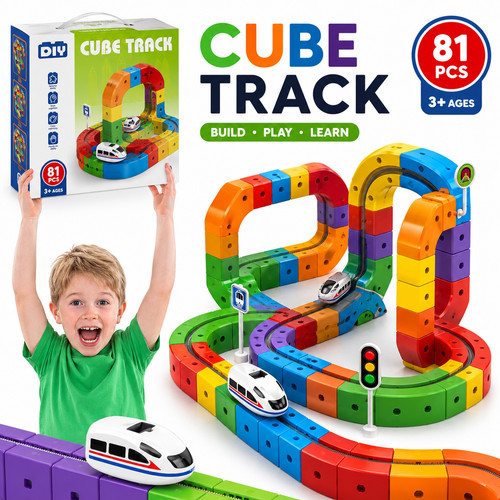 81pcs electric train set - 81pcs,