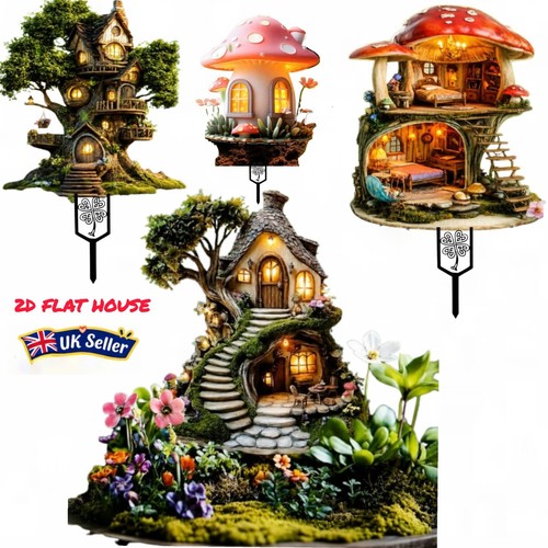 Fairy flat tree house plant - 2d,