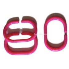 12 Pcs Shower Curtain Rings Hook Bathroom Plastic Strong Pole Rail Guide Hanger