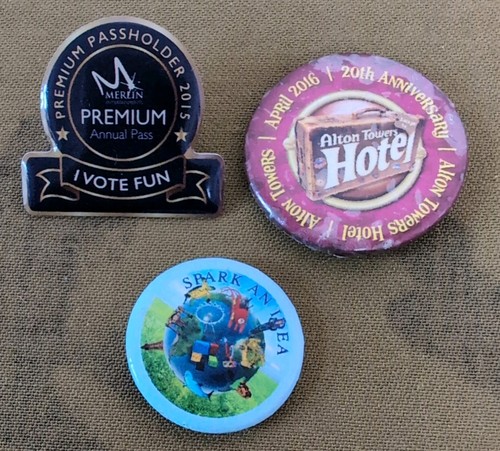 Alton towers pin badges - alton,