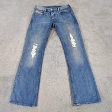 Diesel Zatiny Jeans Mens W32 L32 Blue Denim Regular Bootcut 008AR Distressed 