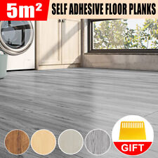 5m² Floor Planks Tiles Self Adhesive Wood Effect Vinyl Flooring Kitchen Bathroom