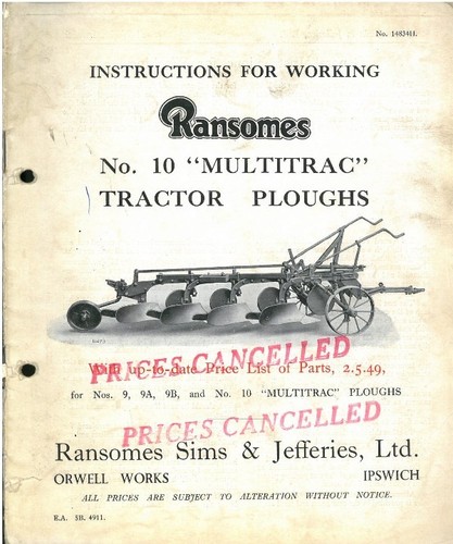 Ransomes 10 multitrac - no.,