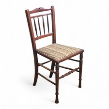 Antique Victorian mahogany spindle dining / bedroom / hall / occasional chair