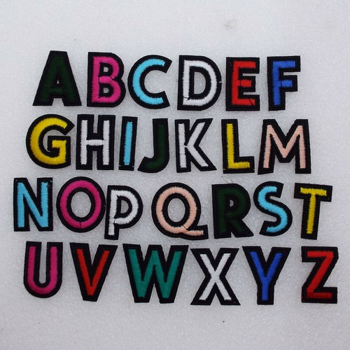 Pick letters iron sew - iron, on