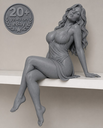 Woman sitting posing - , shelf