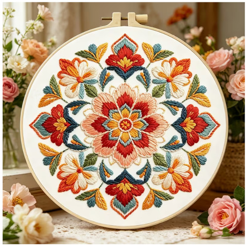 Embroidery hoop kit 20cm - embroidery,