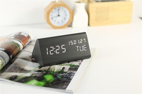 Bedside wooden digital alarm - bedside,