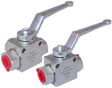 Hydraulic Ball Valve 3/8" BSP - 2 or 3 Way - T or L Port, High Pressure 500 Bar