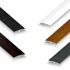 Soffit Joint H Trim - PVC Plastic Board Jointing Strip - 9mm Panel Joint 1m Long