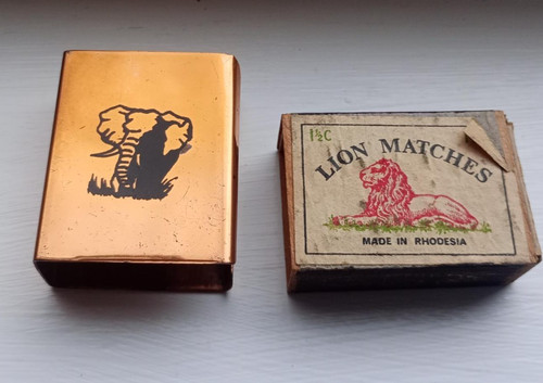 Rhodesia copper match - , box