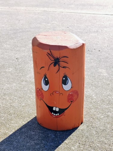 Halloween wooden log - halloween,
