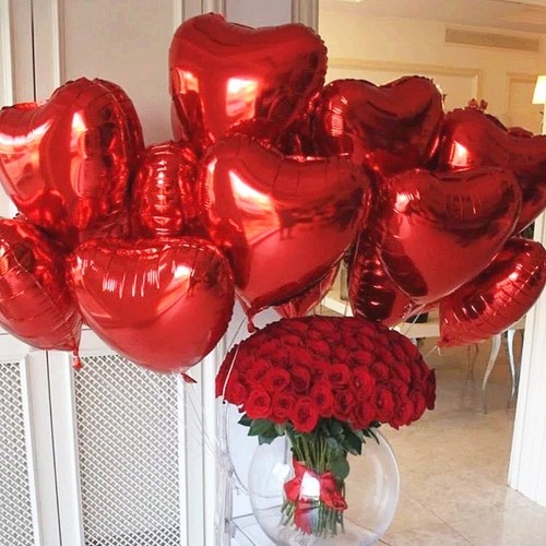Heart foil balloons - 18'',