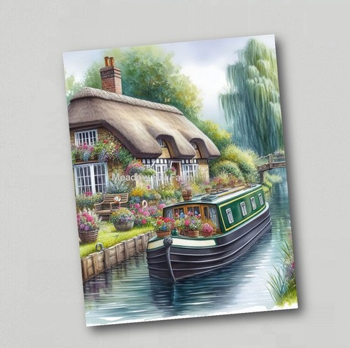 Fridge magnet canal - fridge, barge