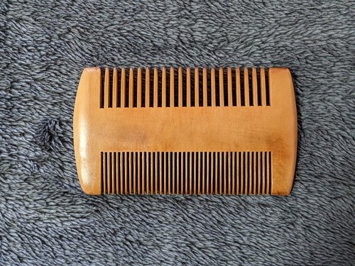 Pocket wooden beard - comb, –