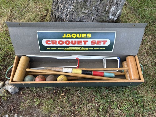 Vintage jaques croquet set - vintage,