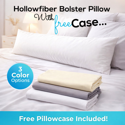 Bolster pillows with free - with,