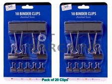 Fold Back Binder Clips Pack of