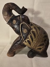 Large Hand Carved Elephant