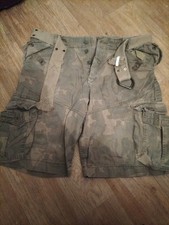 Mens Next Size 36" Camoflage Cargo Shorts With Belt